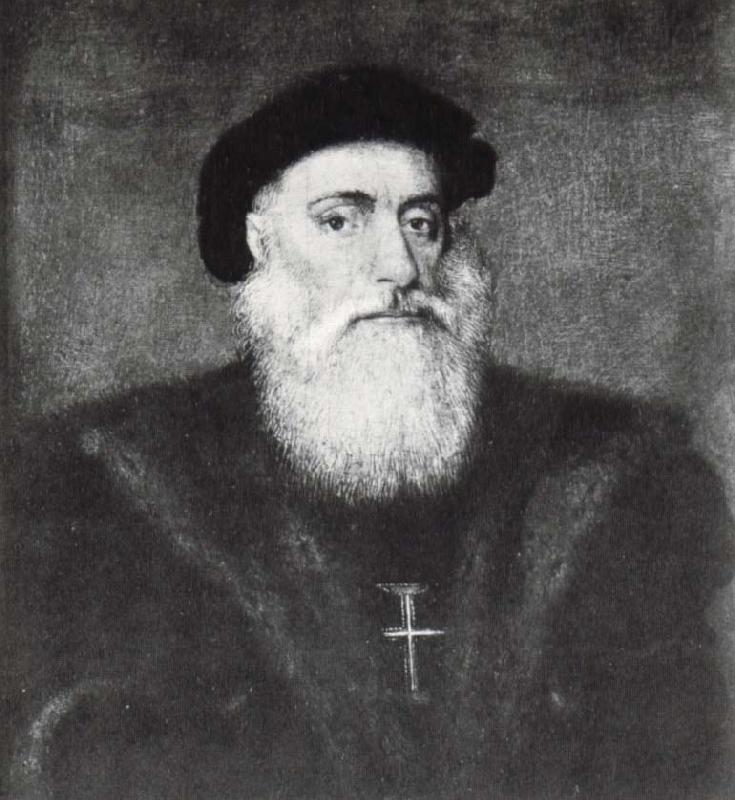 unknow artist This portrait of Vasco da Gama to clerical error Gregorio Lopez.